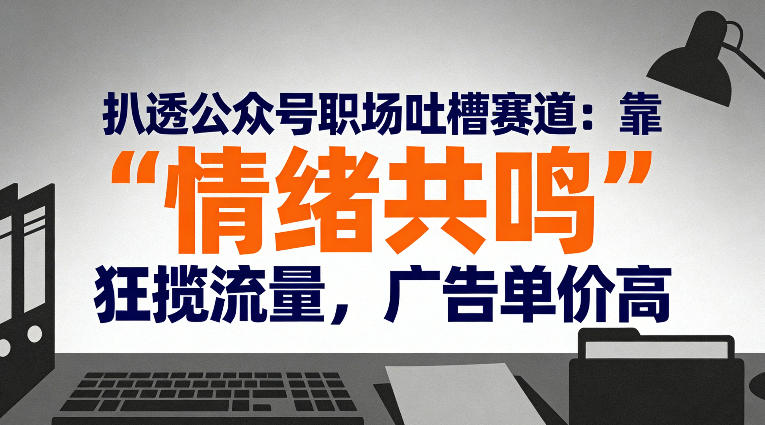 扒透公众号职场吐槽赛道：靠“情绪共鸣”狂揽流量，广告单价高| 副业网