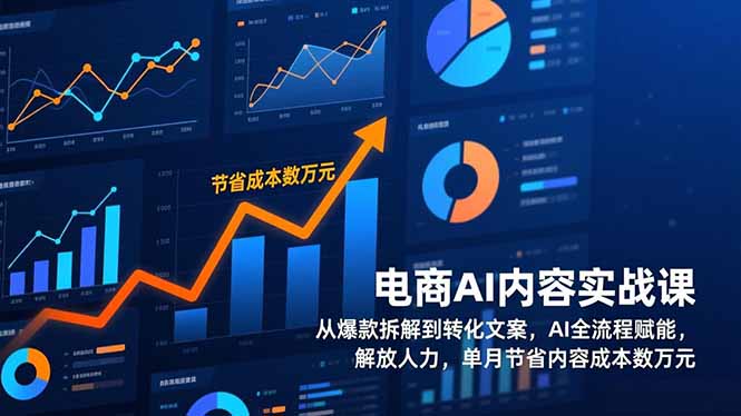 电商AI内容实战课，从爆款拆解到转化文案，AI全流程赋能，解放人力，单月节省内容成本数万元| 副业网