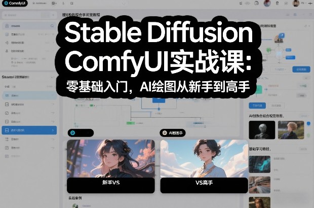 Stable Diffusion ComfyUI实战课：零基础入门，AI绘图从新手到高手| 副业网