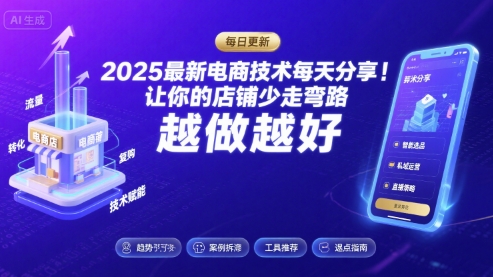 2025最新电商技术每天分享，让你的店铺少走弯路，越做越好(更新26年01月)| 副业网