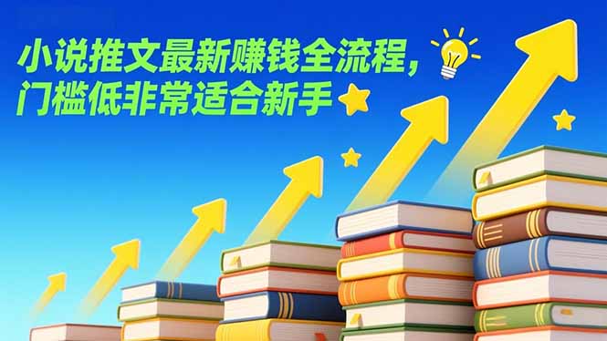 小说推文最新赚钱全流程，门槛低非常适合新手| 副业网