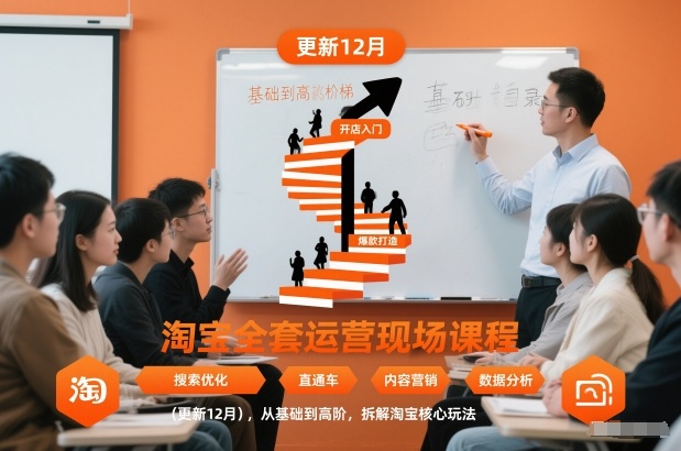 淘宝全套运营现场课程(更新26年1月)，从基础到高阶，拆解淘宝核心玩法| 副业网